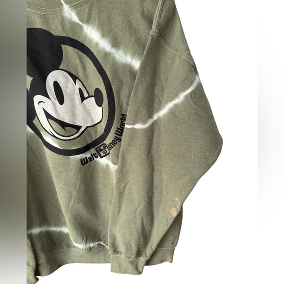 Mickey Mouse Walt Disney World Tie Dye Sweatshirt Crew neck Green Size Large - Picture 4 of 6
